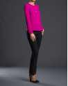 Camisa fucsia escote caja