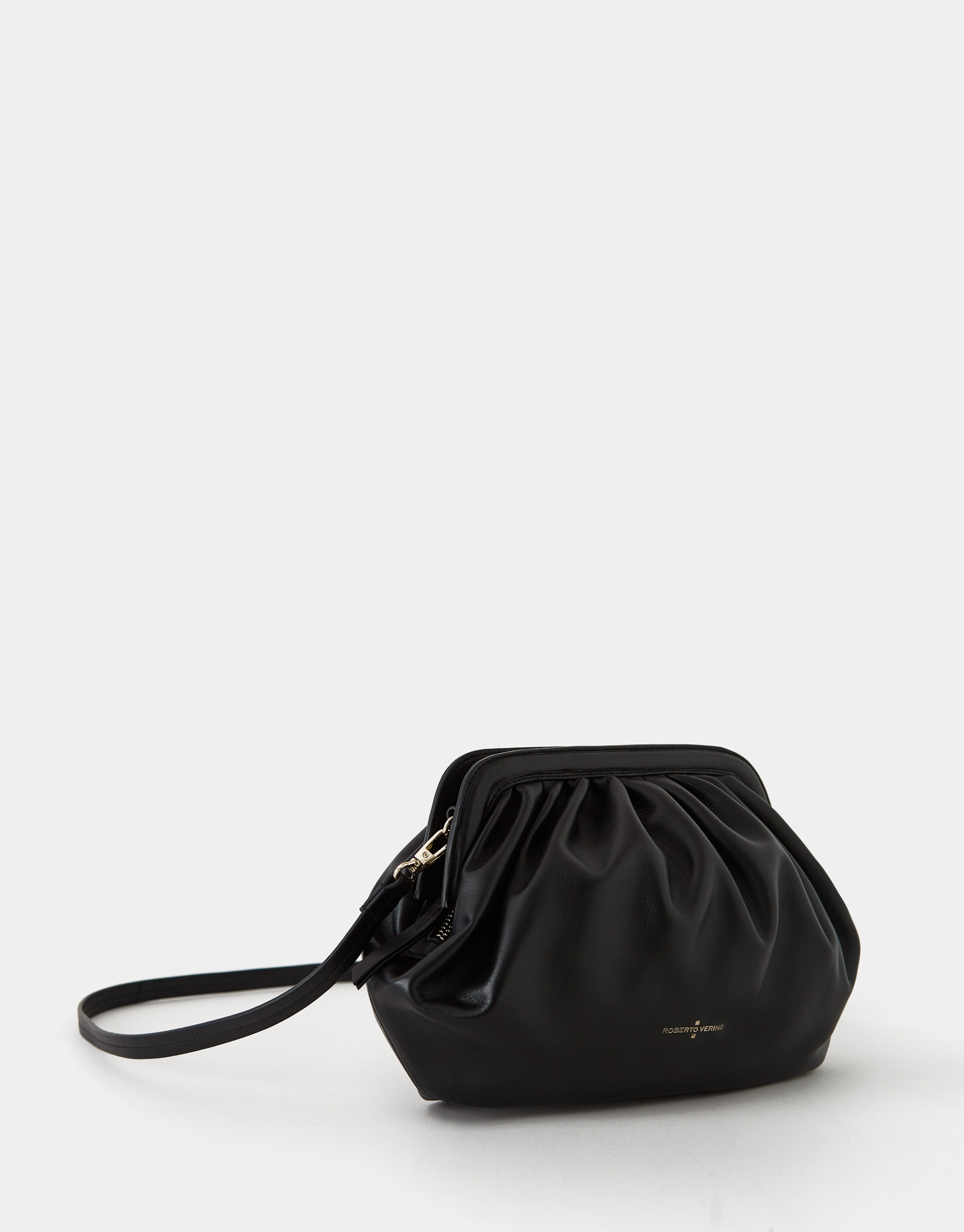 Bolso de mano Úrsula piel negra - OI2023 | Roberto Verino