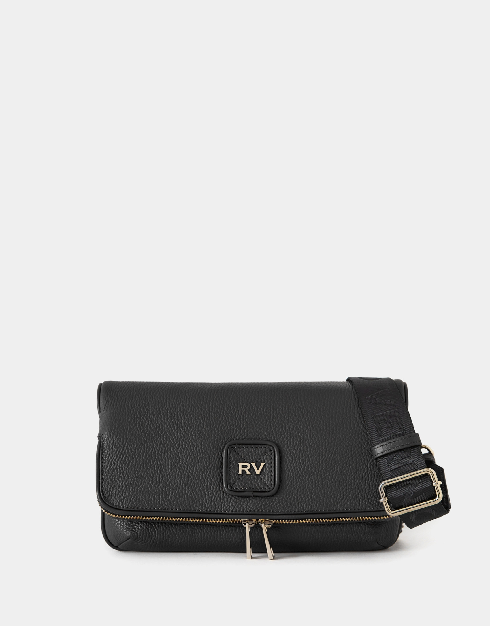 Black leather Martina Duplo shoulder bag | Roberto Verino