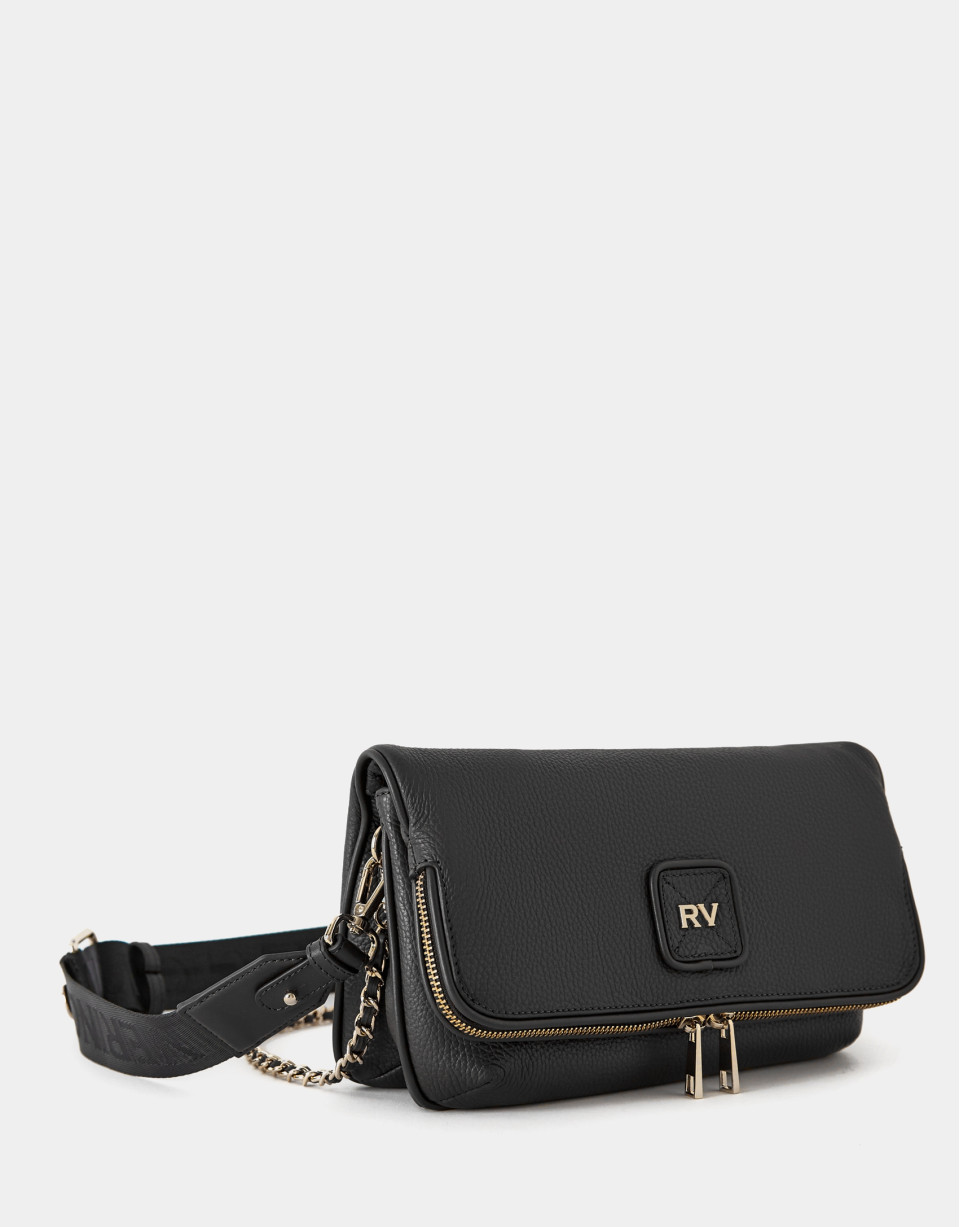 Black leather Martina Duplo shoulder bag | Roberto Verino