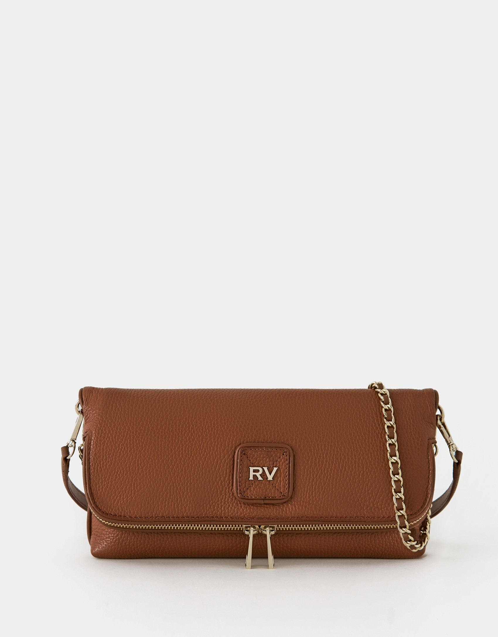 Brown leather Martina bag - Woman - AW2023 | Roberto Verino