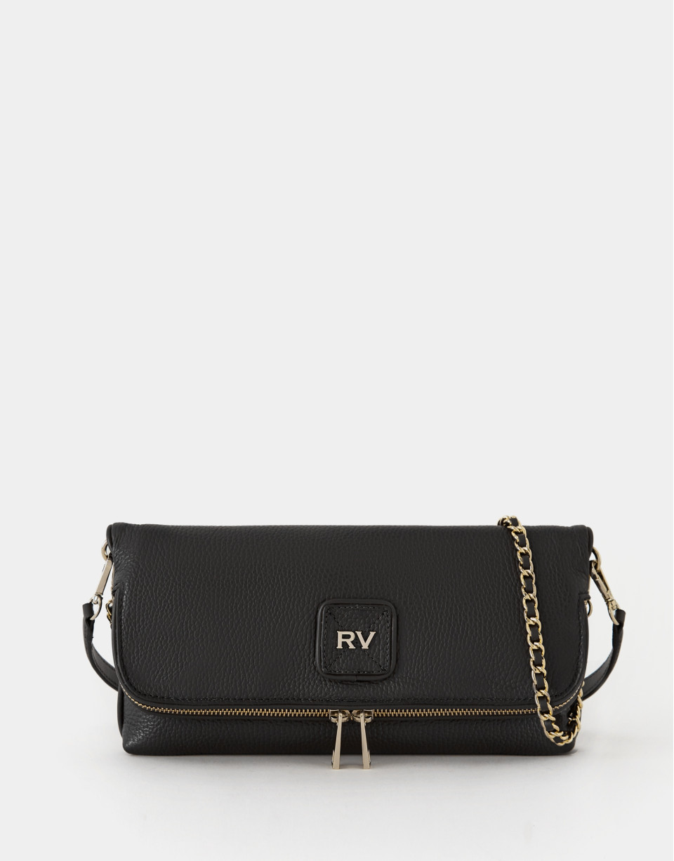 Black leather Martina bag - Woman - AW2023 | Roberto Verino