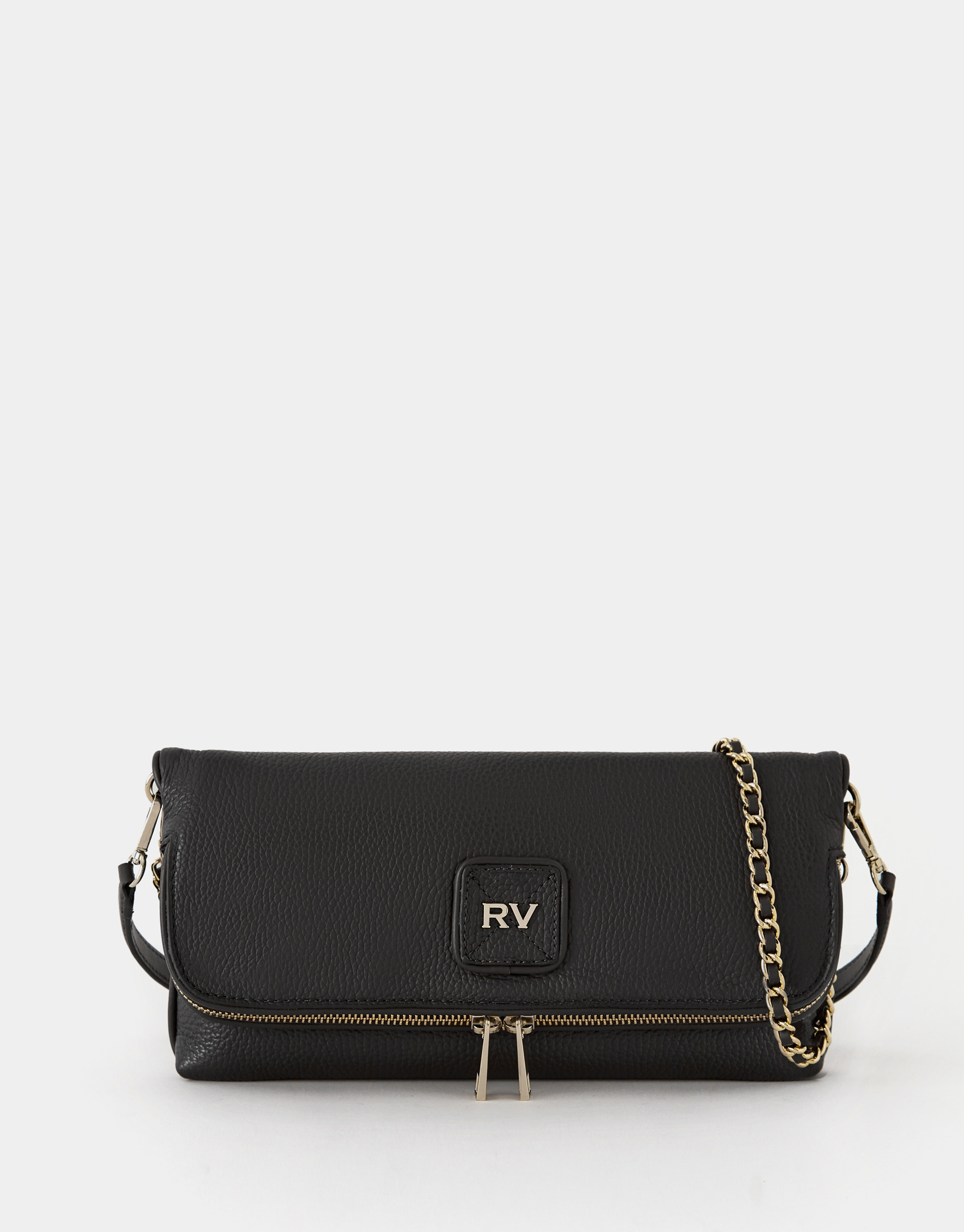 Black leather Martina bag - Woman - AW2023 | Roberto Verino