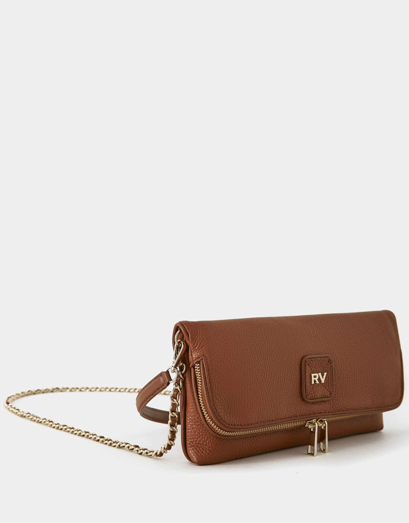 Brown leather Martina bag - Woman - AW2023 | Roberto Verino