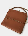 Brown leather Martina bag - Woman - AW2023 | Roberto Verino
