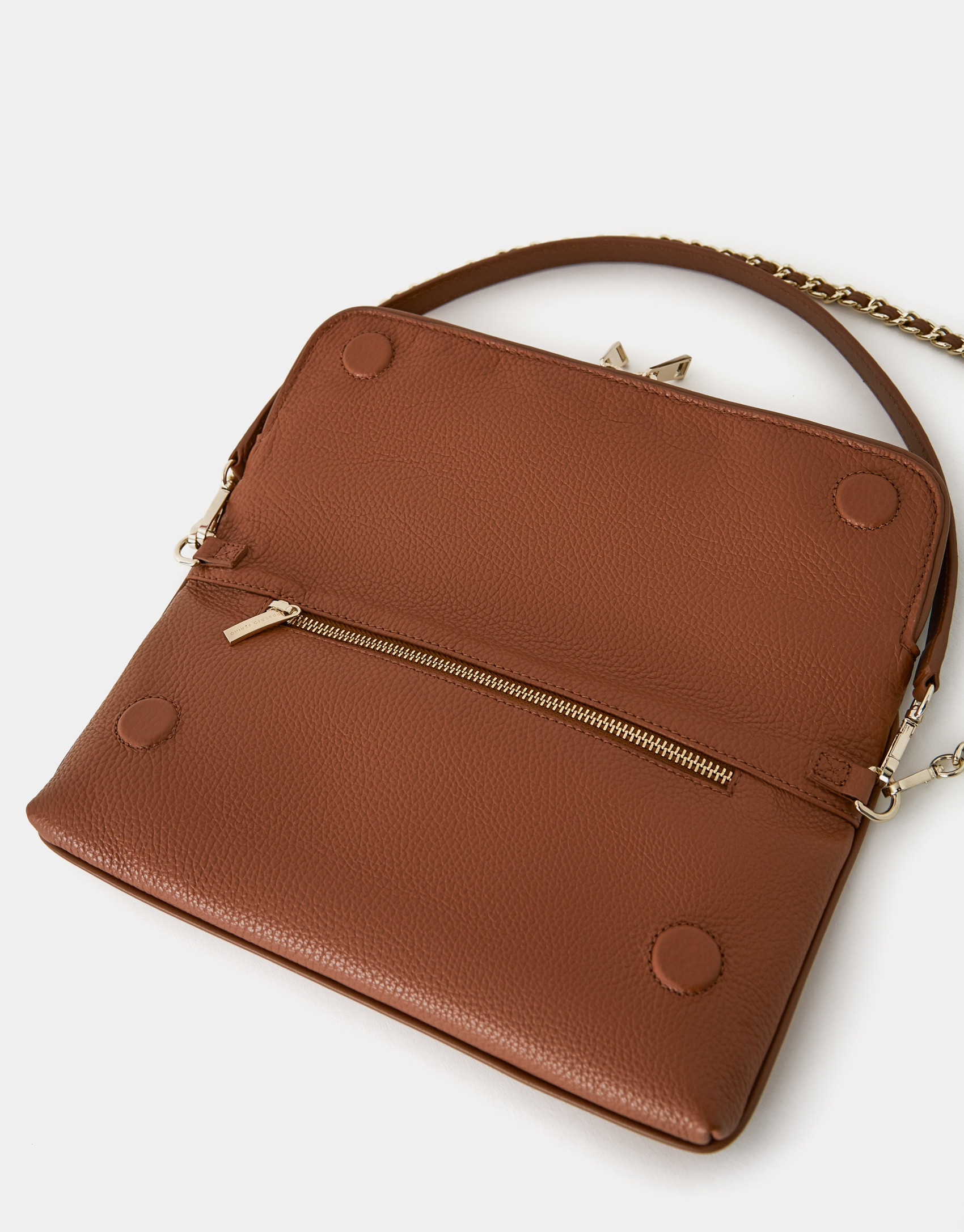 Bolso Martina piel marrón - Mujer - OI2023 | Roberto Verino