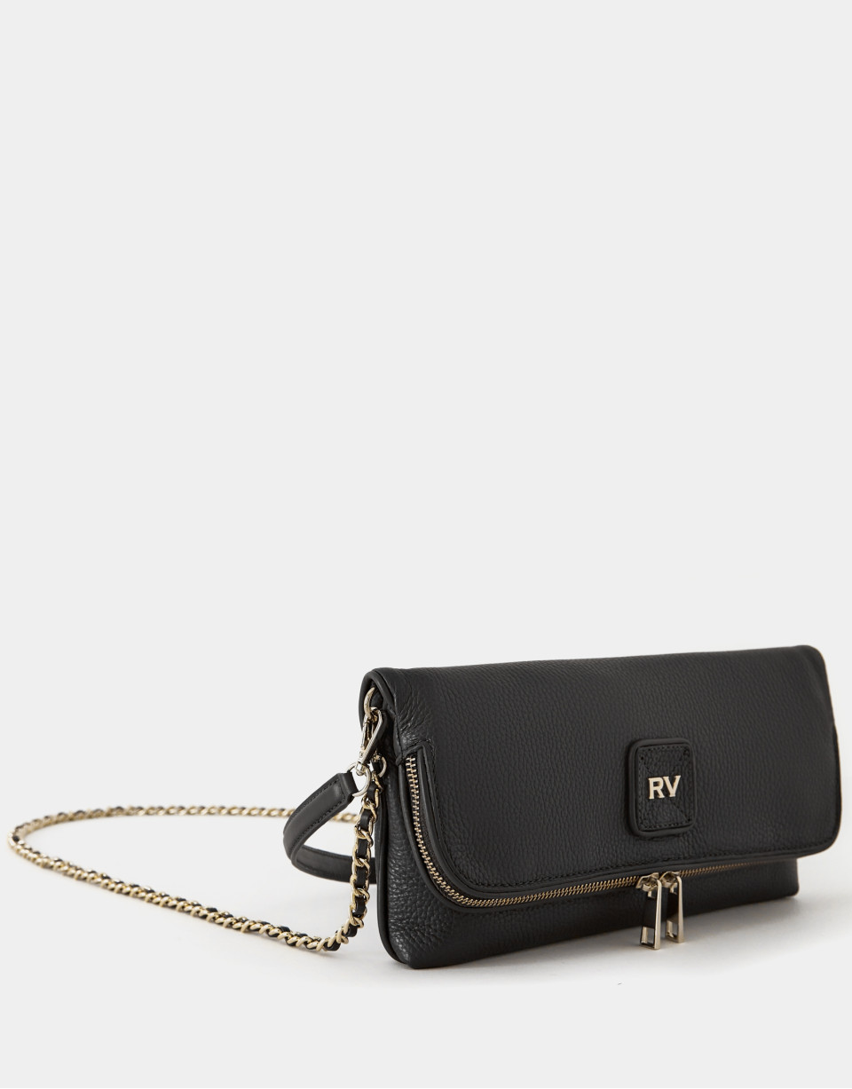 Black leather Martina bag - Woman - AW2023 | Roberto Verino