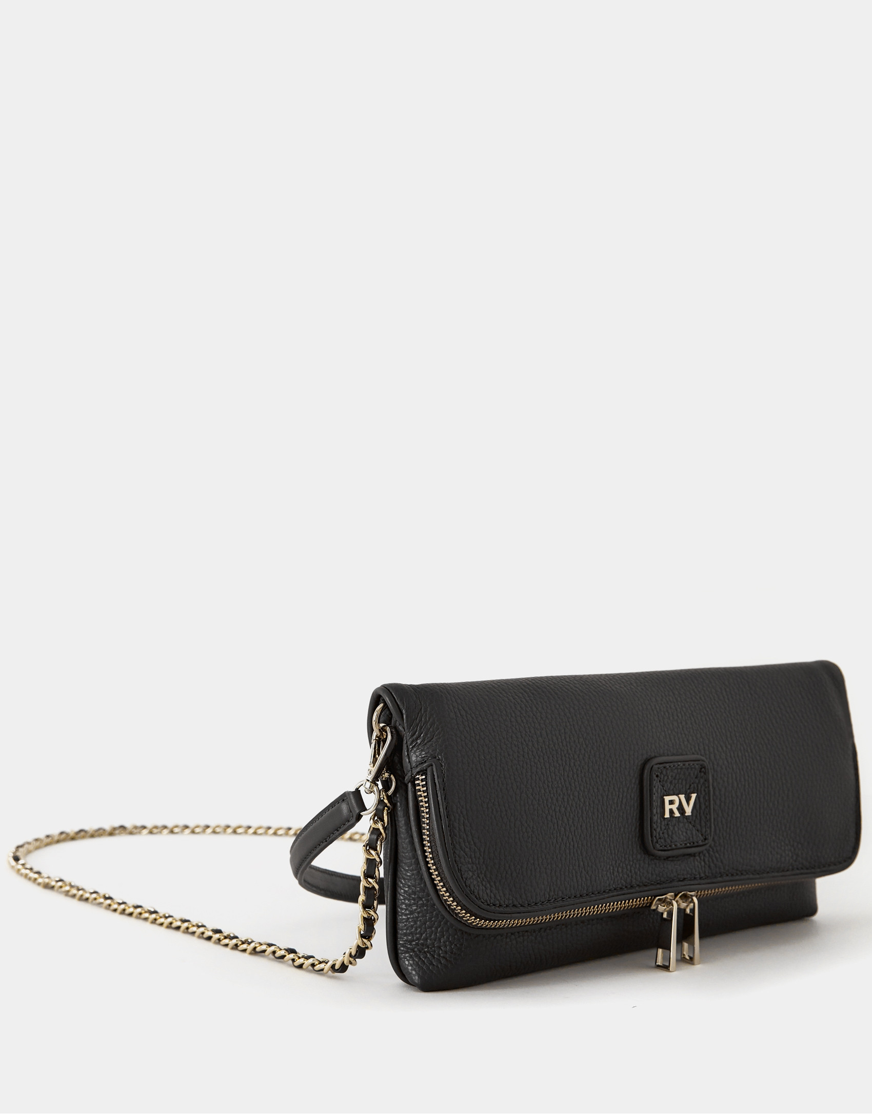 Black leather Martina bag - Woman - AW2023 | Roberto Verino