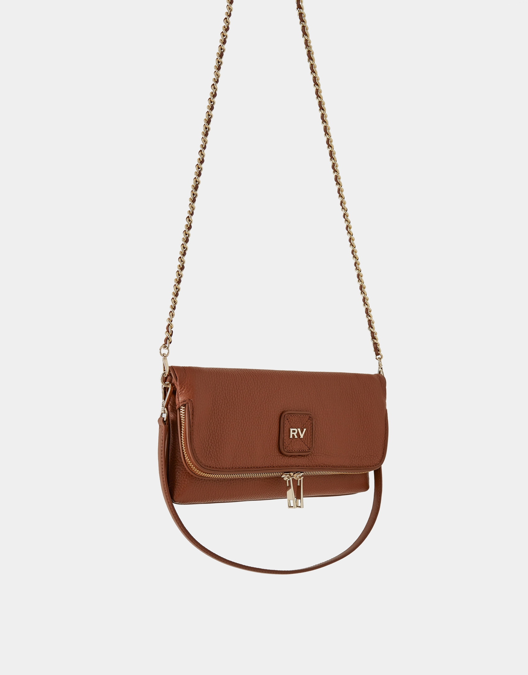 Brown leather Martina bag - Woman - AW2023 | Roberto Verino