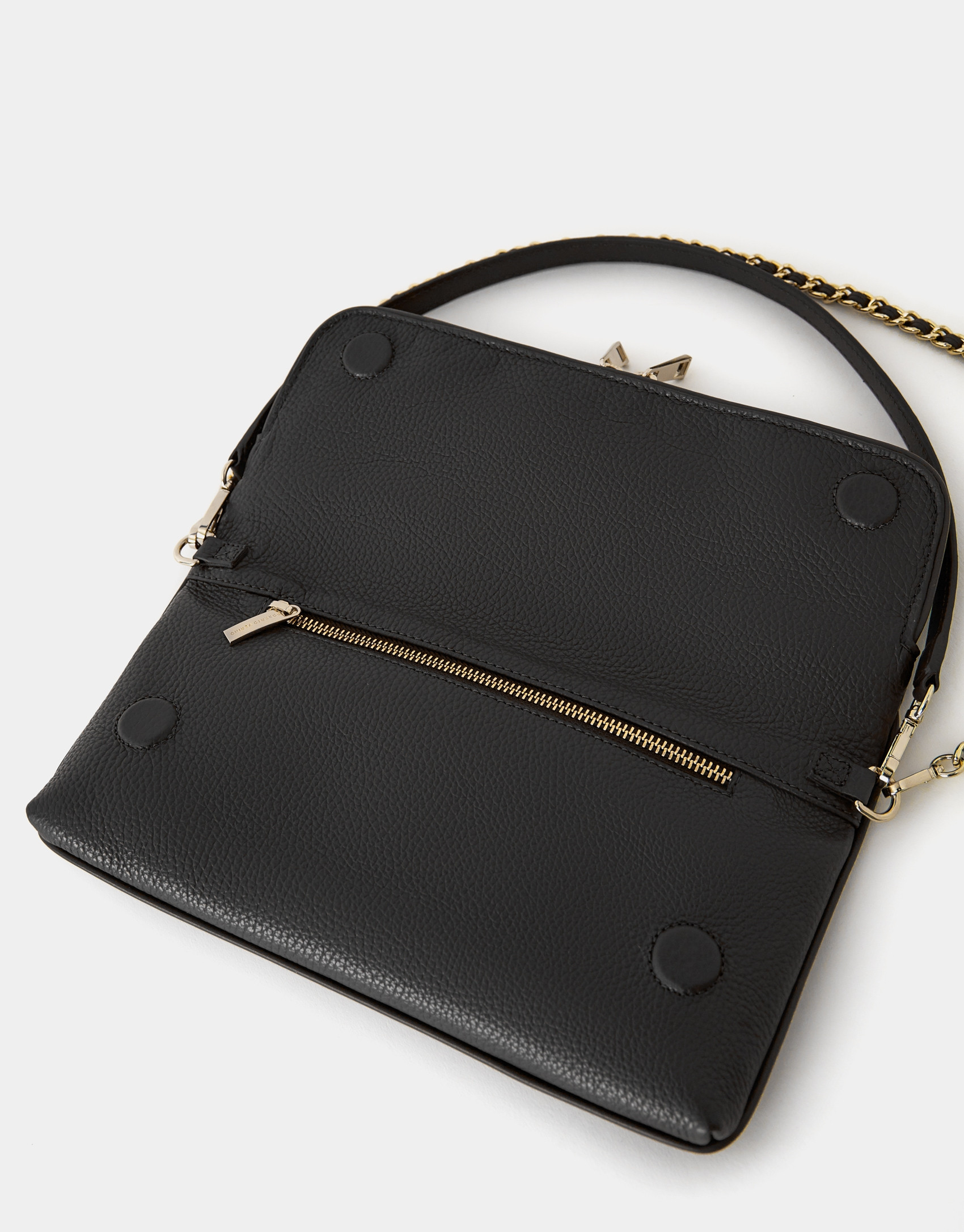 Black leather Martina bag - Woman - AW2023 | Roberto Verino