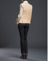 Camel velvet blazer with pockets