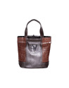 Bolso shopping combinado coco lateral marrón