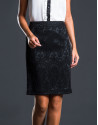 Falda  jacquard negra
