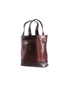 Bolso shopping combinado coco lateral marrón