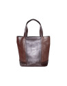 Bolso shopping combinado coco lateral marrón