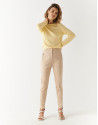 Yellow round neck fine knit sweater - Woman | Roberto Verino