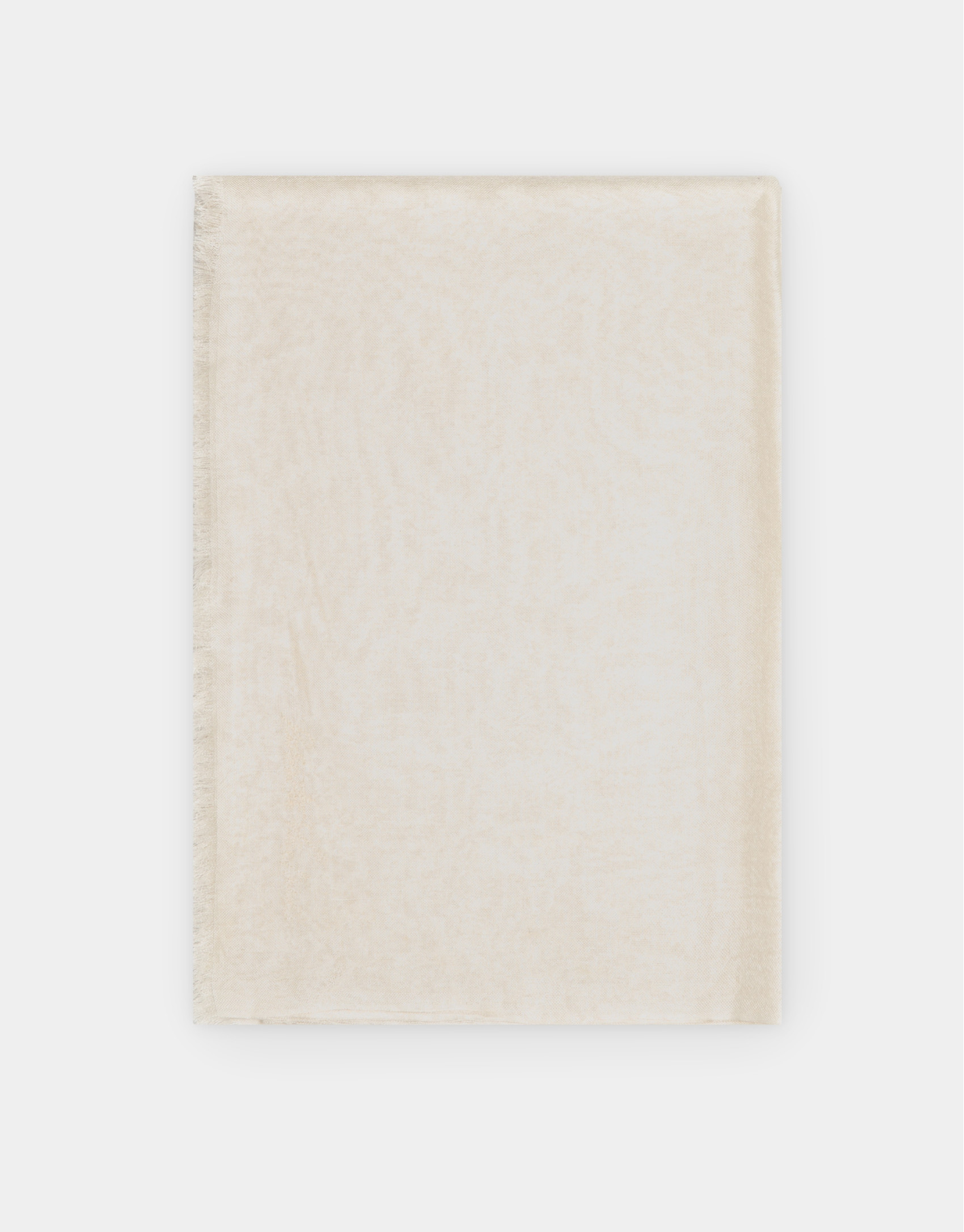 Beige rayon foulard with embroidered logo