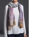 Multicolor cashmere print foulard 
