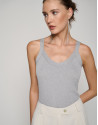 Knit halter top with silver glitter - Woman | Roberto Verino