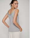 Knit halter top with silver glitter - Woman | Roberto Verino