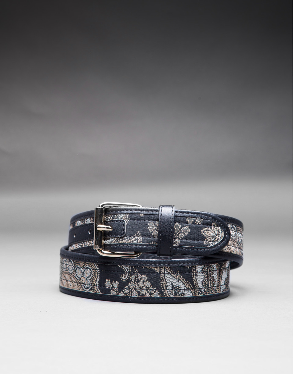 Cinturon jacquard negro