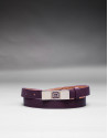 Narrow aubergine belt