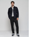 Blue checked wool shirt jacket - Man - AW2023 | Roberto Verino