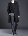 Black belted double breasted coat 