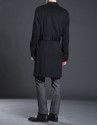 Black belted double breasted coat 