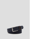 Blue nobuck belt