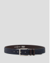 Blue nobuck belt