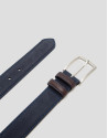 Blue nobuck belt