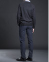 Gray raglan sleeve V-neck sweater