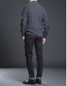 Gray knit jacket with pockets