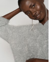 Jersey oversize punto mullido gris - Mujer | Roberto Verino
