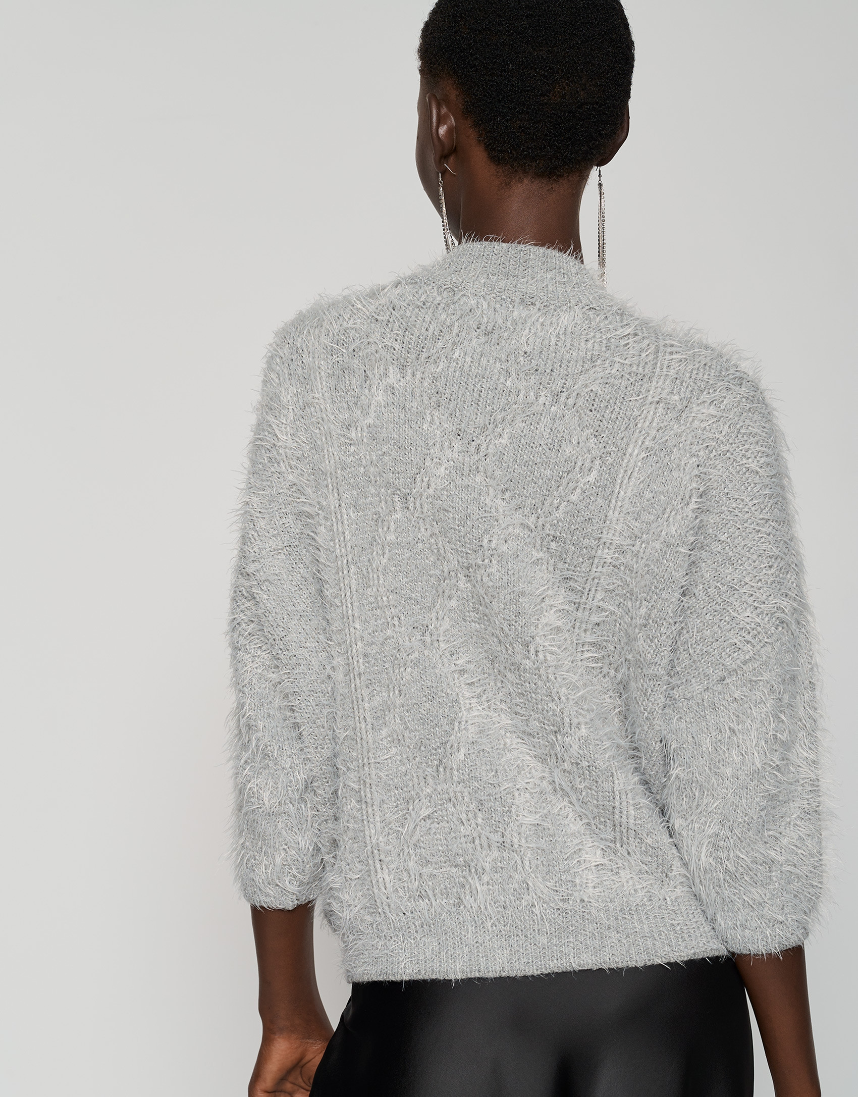 Jersey oversize punto mullido gris - Mujer | Roberto Verino