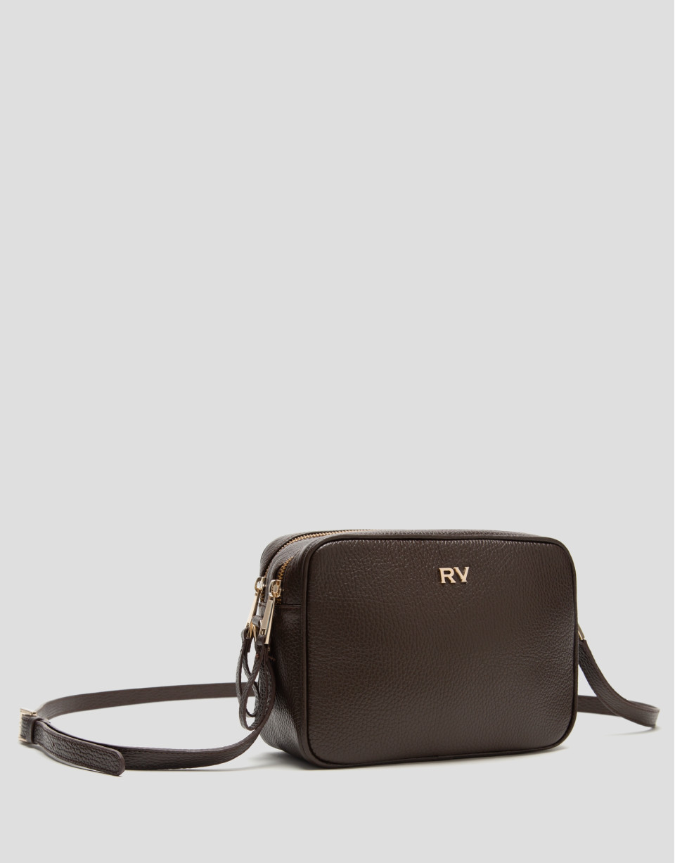 Bolso bandolera Taylor piel marrón oscuro | Roberto Verino