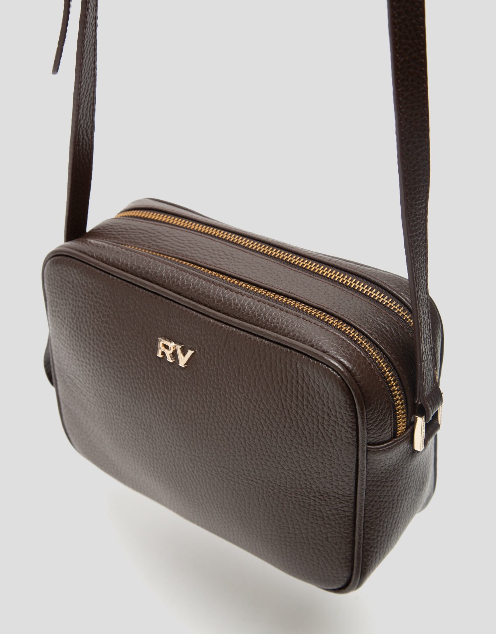 Bolso bandolera Taylor piel marrón oscuro | Roberto Verino