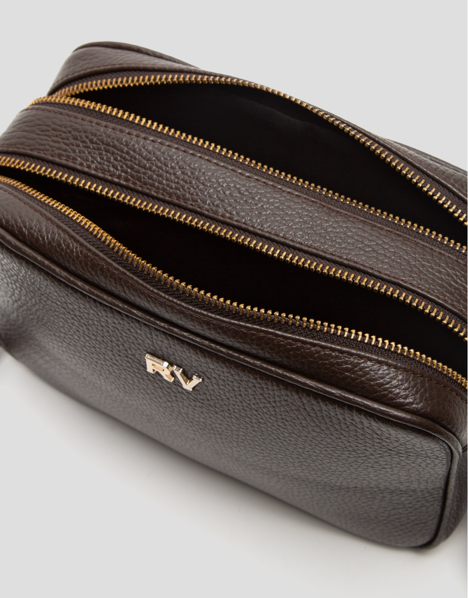Bolso bandolera Taylor piel marrón oscuro | Roberto Verino