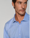 Camisa vestir regular sarga celeste
