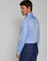 Camisa vestir regular sarga celeste
