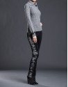Gray rhombi knit sweater 