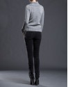 Gray rhombi knit sweater 