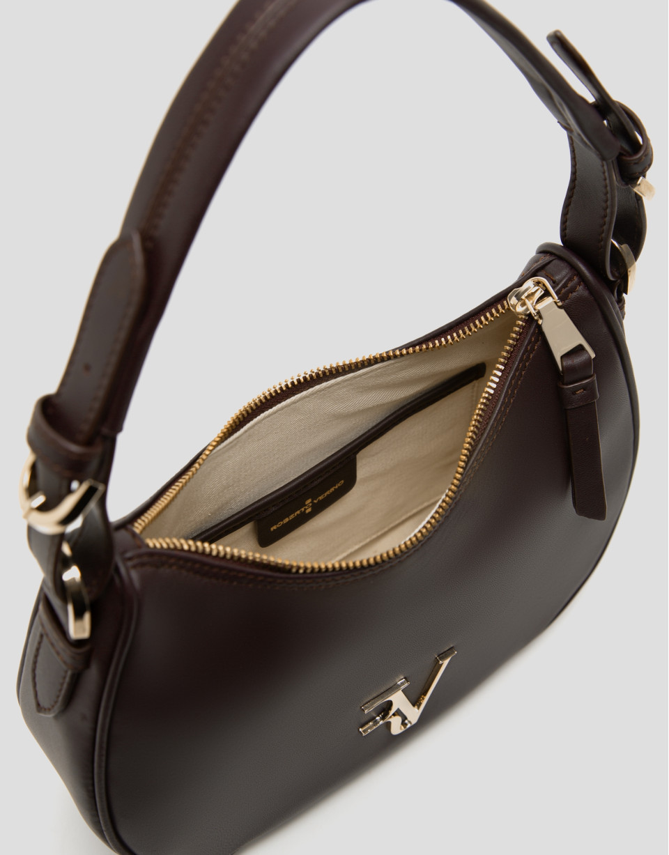 Bolso de hombro Cuca Moon piel marrón