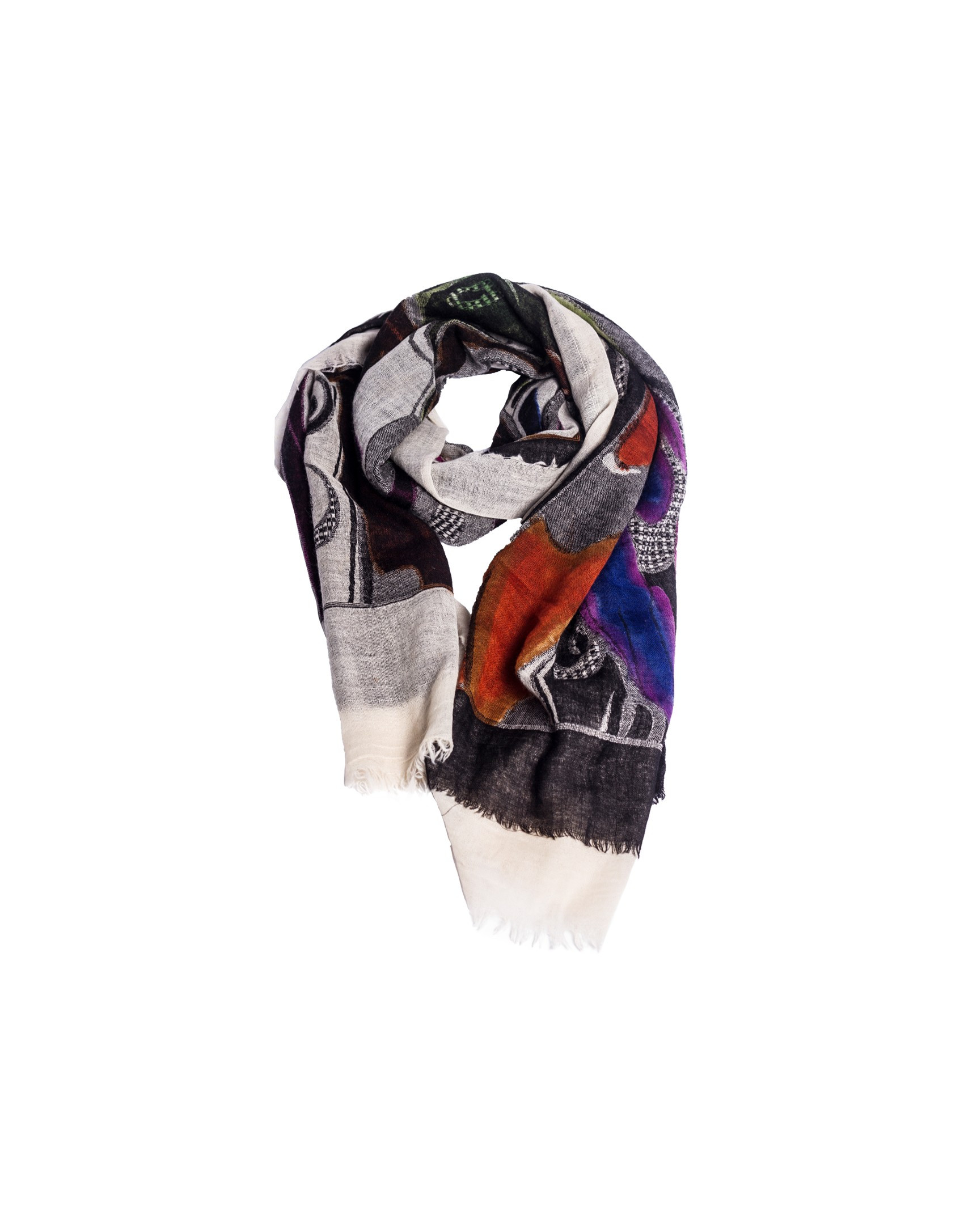 Foulard en lana estampado étnico