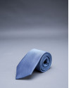 Blue and silver micro-dot tie 