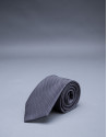 Gray micro-print tie 
