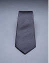Gray micro-print tie 