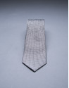 Black - white micro-print tie 