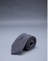 Gray - blue striped tie 